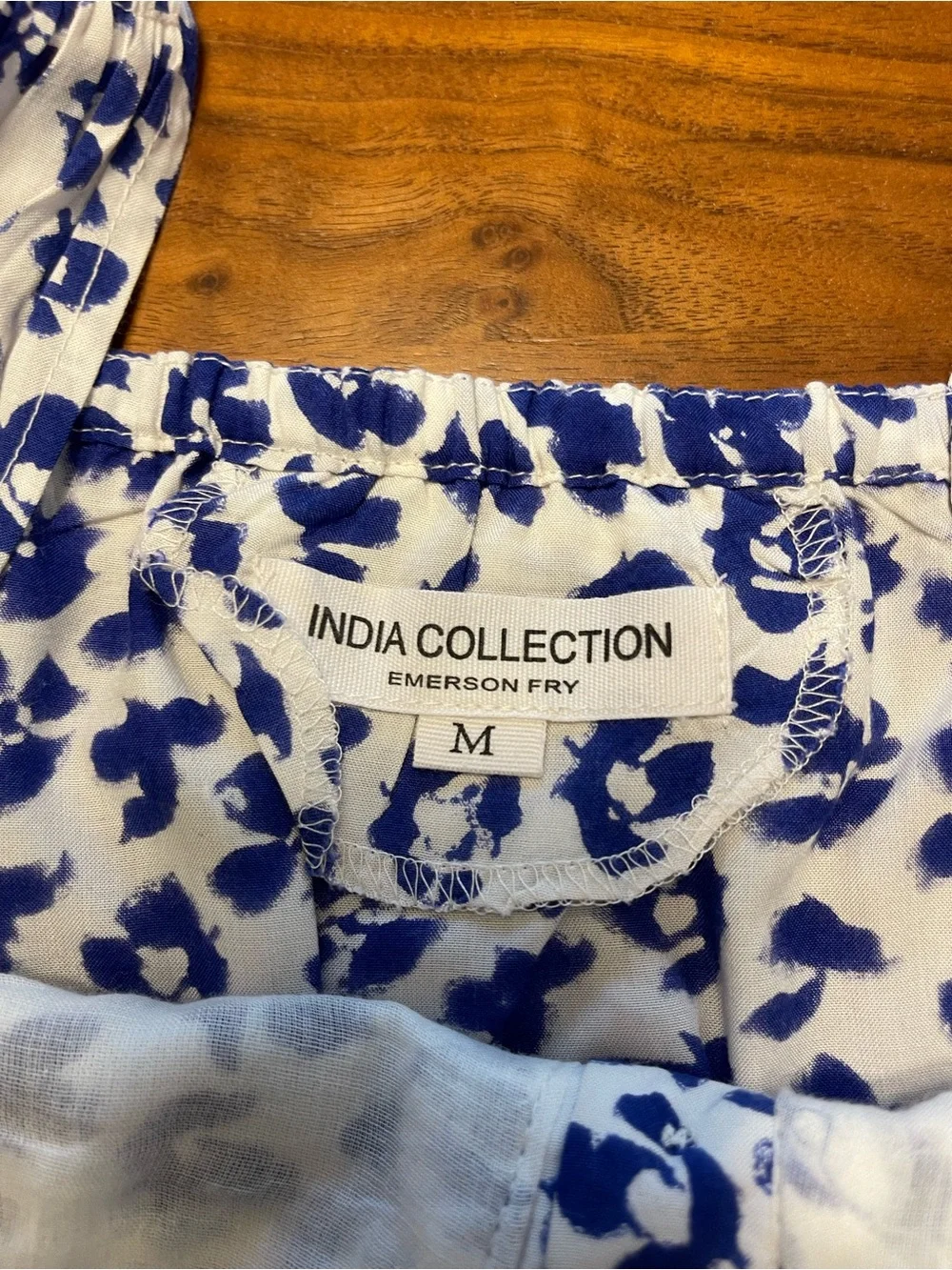 Emerson Fry Blue White Floral Wide-Leg Pants And Crop Top Matching Set